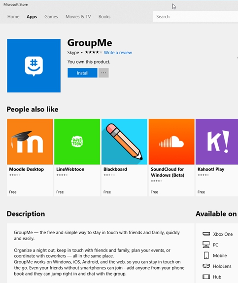 微軟GroupMe應用登陸Xbox One