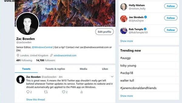 Twitter PWA展示了Windows 10應(yīng)用的未來