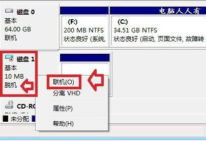 win7系統(tǒng)磁盤(pán)脫機(jī)問(wèn)題解決方法